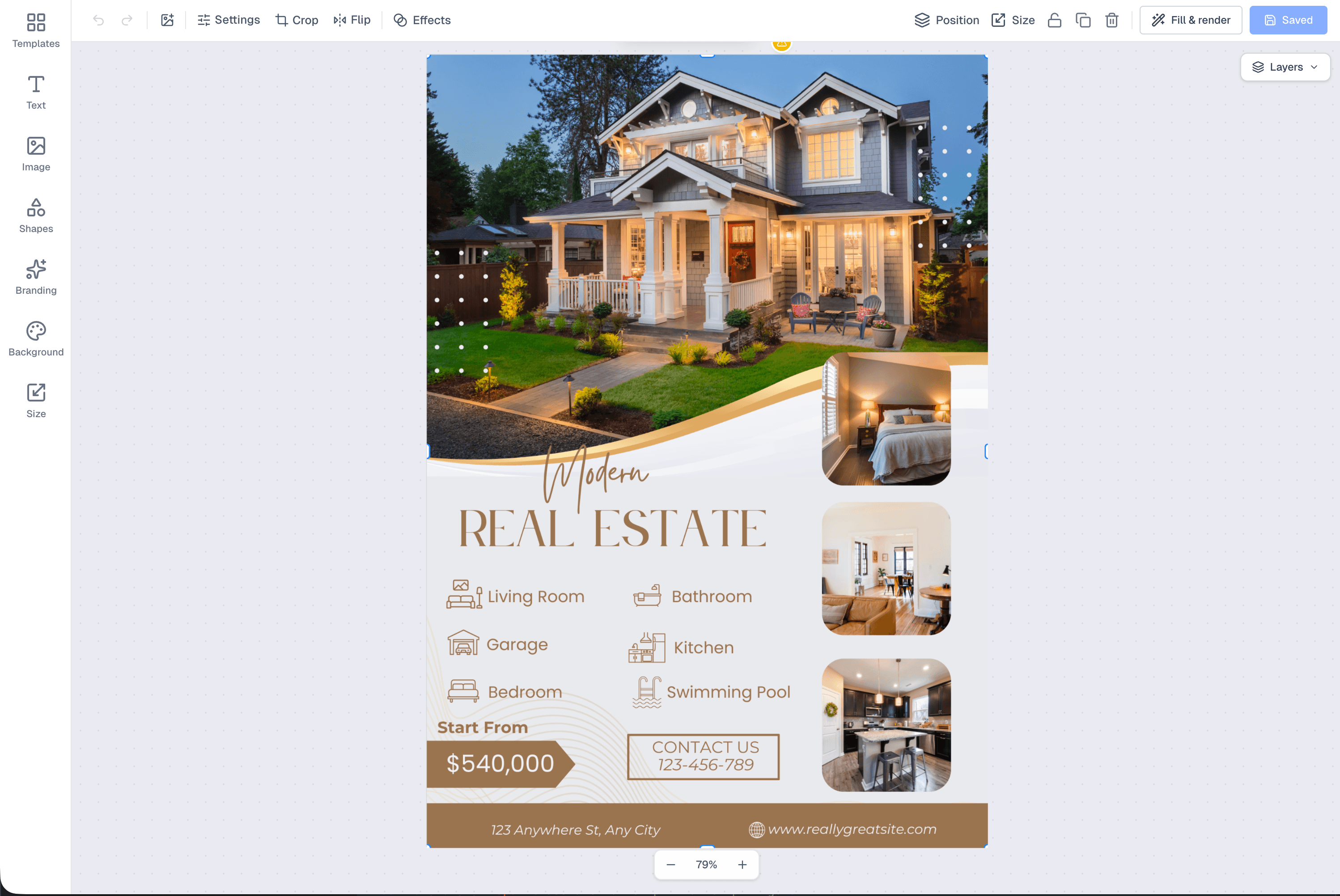 Velisto Editor — drag-and-drop template authoring canvas